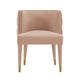 Modern Maya Tufted Velvet Dining Chair in Nude