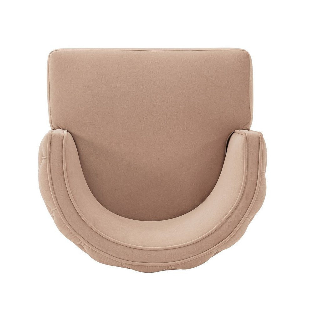 Modern Maya Tufted Velvet Dining Chair in Nude MHC-DC079-ND