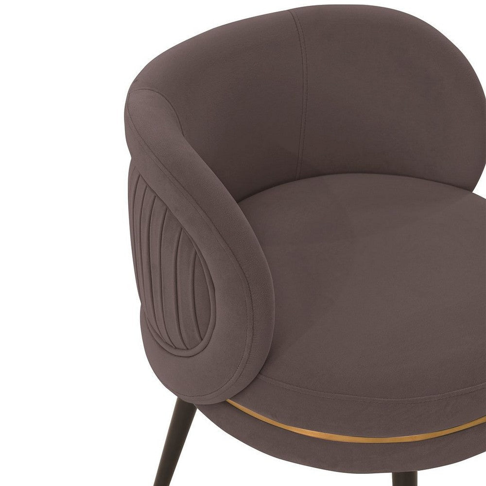 Modern Kaya Pleated Velvet Dining Chair in Grey MHC-DC080-GY