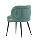Modern Kaya Pleated Velvet Dining Chair in Mint Green MHC-DC080-MG