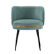 Modern Kaya Pleated Velvet Dining Chair in Mint Green