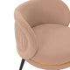 Modern Kaya Pleated Velvet Dining Chair in Nude MHC-DC080-ND