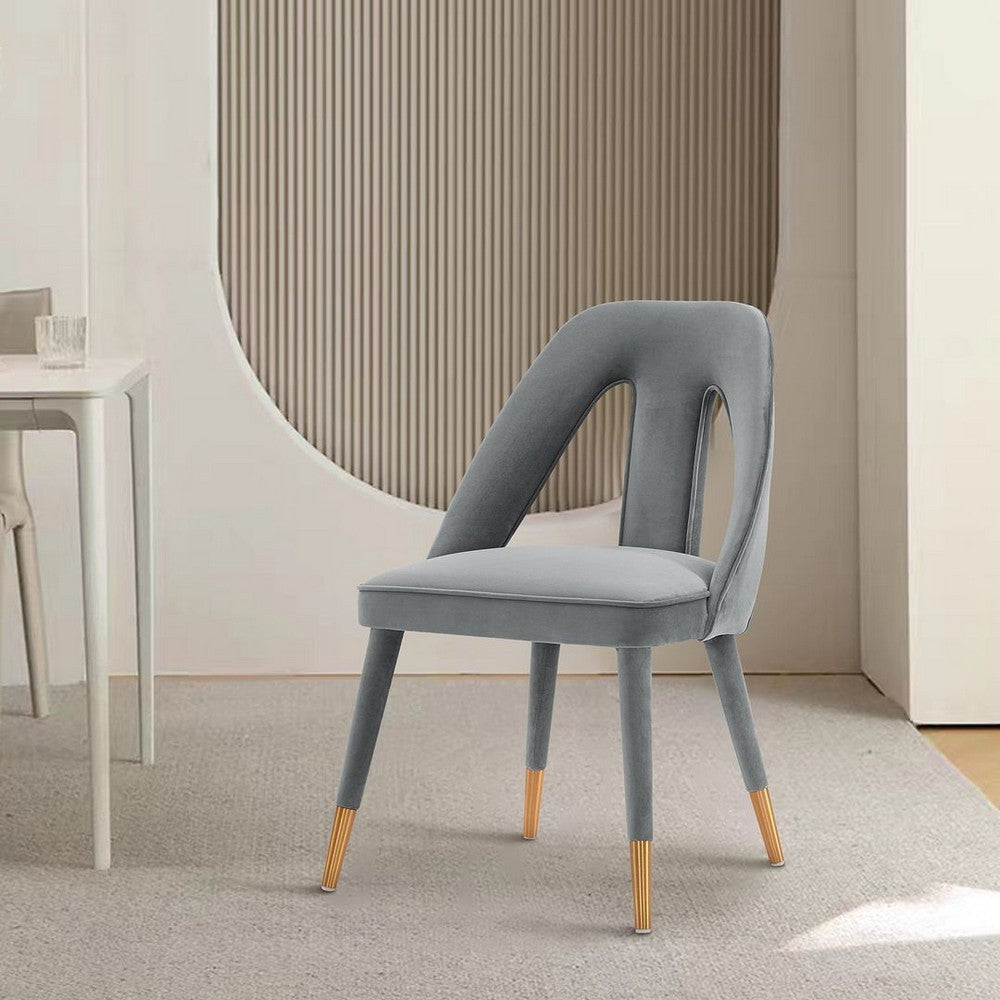Modern Neda Velvet Dining Chair in Grey MHC-DC081-GY