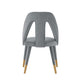 Modern Neda Velvet Dining Chair in Grey MHC-DC081-GY