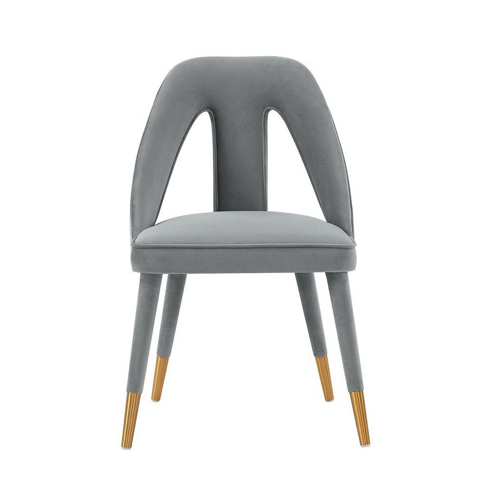 Modern Neda Velvet  Dining Chair in Grey