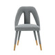 Modern Neda Velvet  Dining Chair in Grey