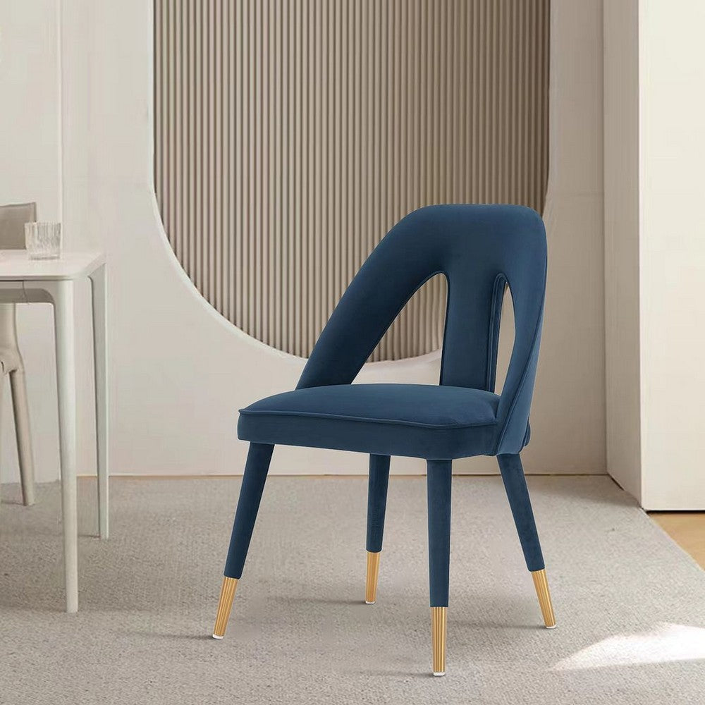 Modern Neda Velvet Dining Chair in Midnight Blue MHC-DC081-MB
