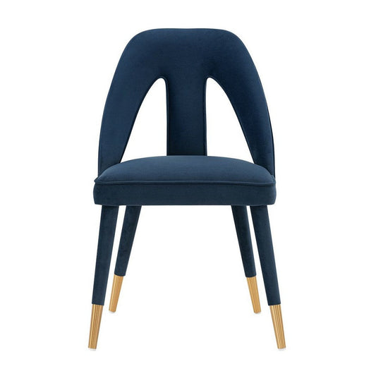Modern Neda Velvet  Dining Chair in Midnight Blue
