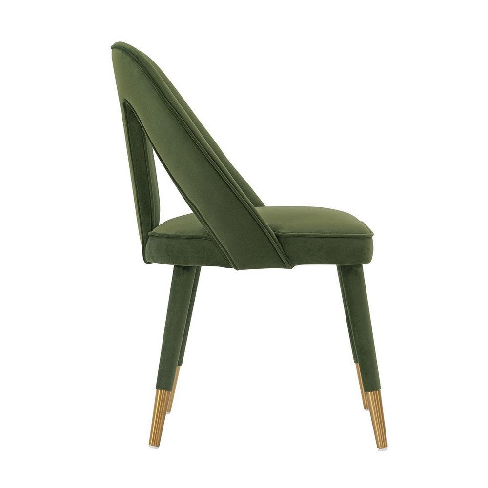 Modern Neda Velvet Dining Chair in Olive Green MHC-DC081-OG
