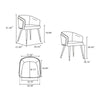 Modern Reeva Dining Chair Upholstered in Leatherette with Beech Wood Back and Solid Wood Legs in Walnut and Camal MHC-DC082-CL