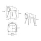 Modern Reeva Dining Chair Upholstered in Leatherette with Beech Wood Back and Solid Wood Legs in Walnut and Camal MHC-DC082-CL