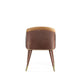 Modern Reeva Dining Chair Upholstered in Leatherette with Beech Wood Back and Solid Wood Legs in Walnut and Camal MHC-DC082-CL
