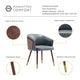 Modern Reeva Dining Chair Upholstered in Leatherette with Beech Wood Back and Solid Wood Legs in Walnut and Graphite Grey MHC-DC082-GY