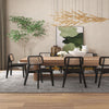 Versailles Square Dining Chair in Black and Natural Cane - Set of 2 MHC-DCCA01-BK