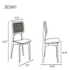 Versailles Square Dining Chair in Black and Natural Cane - Set of 2 MHC-DCCA01-BK
