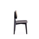 Versailles Square Dining Chair in Black and Natural Cane - Set of 2 MHC-DCCA01-BK