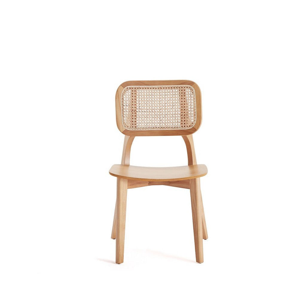 Versailles Square Dining Chair in Nature Cane - Set of 2 MHC-DCCA01-NA