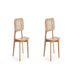Versailles Square Dining Chair in Nature Cane - Set of 2
