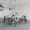 Colbert Dining Chair in Black and Cane with Grey Upholstered Seating - Set of 2 MHC-DCCA02-GY