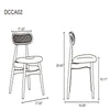 Colbert Dining Chair in Nature and Cane with Oatmeal Upholstered Seating - Set of 2 MHC-DCCA02-OM