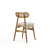 Colbert Dining Chair in Nature and Cane with Oatmeal Upholstered Seating - Set of 2 MHC-DCCA02-OM