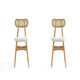 Colbert Dining Chair in Nature and Cane with Oatmeal Upholstered Seating - Set of 2