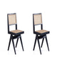 Hamlet Dining Chair in Black and Natural Cane - Set of 2