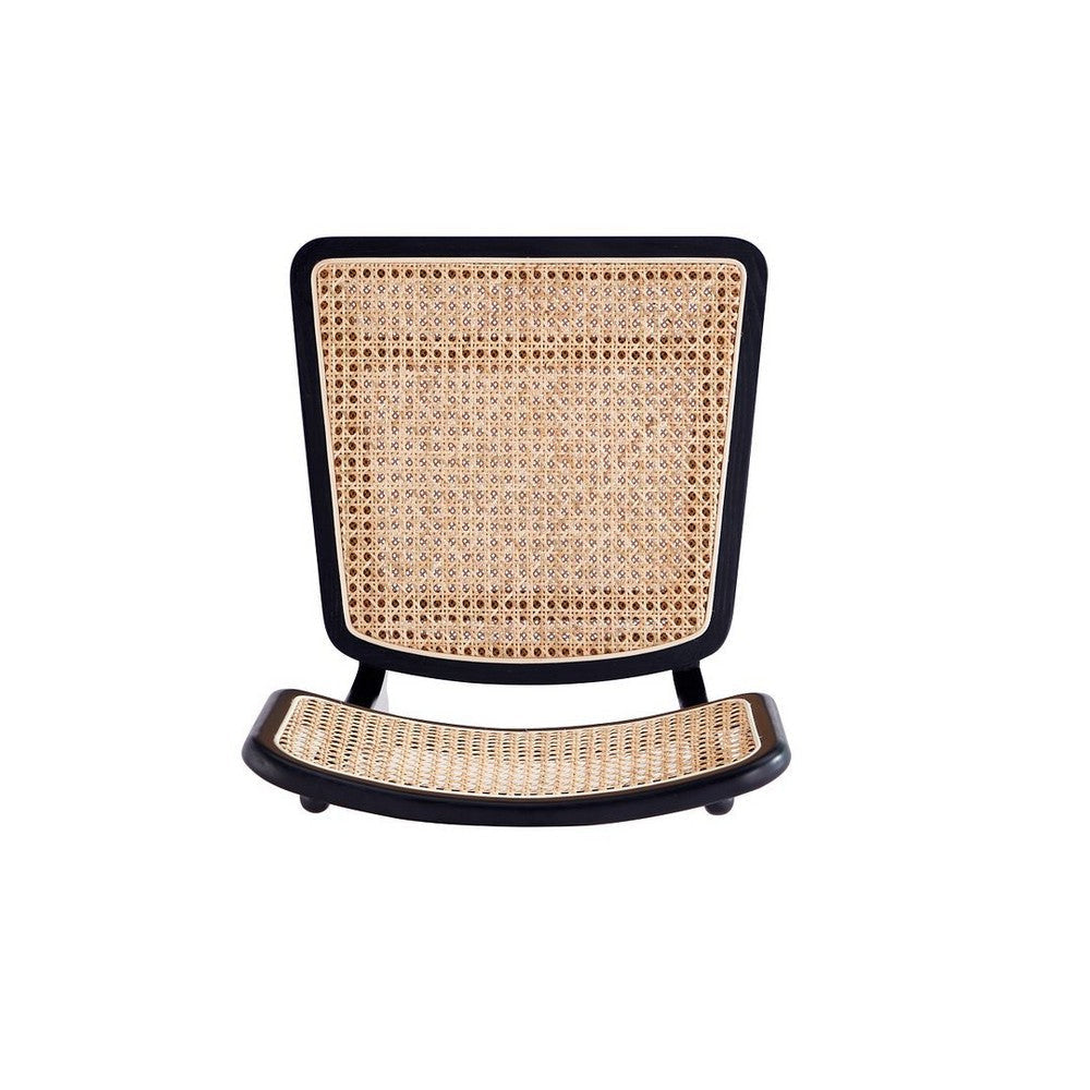 Giverny Dining Chair in Black and Natural Cane - Set of 2 MHC-DCCA04-BK