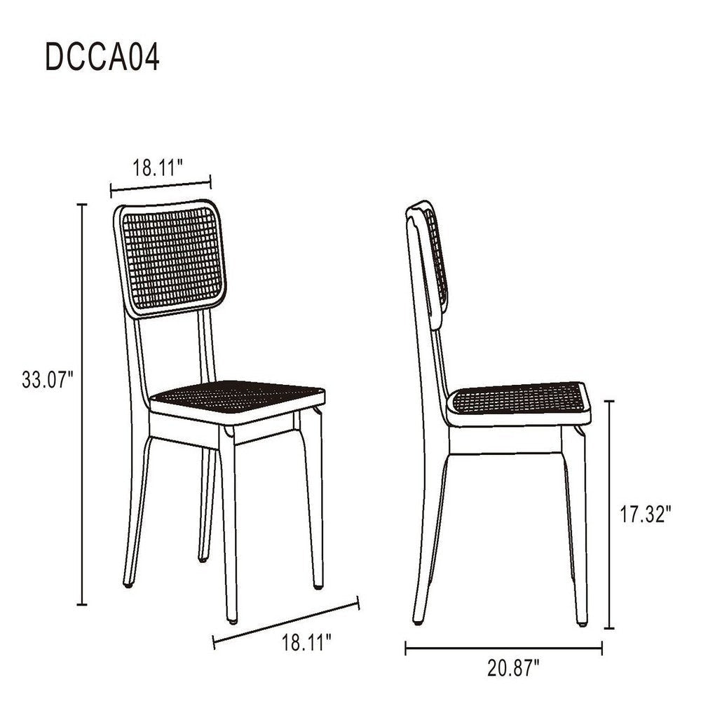 Giverny Dining Chair in Nature Cane- Set of 2 MHC-DCCA04-NA