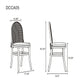 Paragon Dining Chair 1.0 with Grey Cushions in Black and Cane - Set of 2 MHC-DCCA05-GY