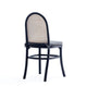 Paragon Dining Chair 1.0 with Grey Cushions in Black and Cane - Set of 2 MHC-DCCA05-GY