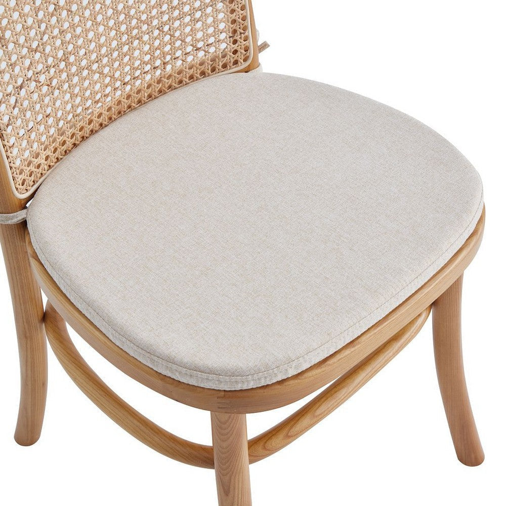 Paragon Dining Chair 1.0 with Cream Cushions in Nature and Cane - Set of 2 MHC-DCCA05-OM