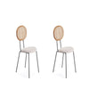 Jardin Dining Chair in Nature Cane and Oatmeal Upholstered Seating - Set of 2
