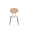 Jardin Dining Chair in Nature Cane and Oatmeal Upholstered Seating - Set of 2 MHC-DCCA06-OM