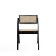 Lambinet Folding Dining Chair in Black and Natural Cane - Set of 2 MHC-DCCA07-BK