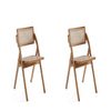 Lambinet Folding Dining Chair in Nature Cane - Set of 2
