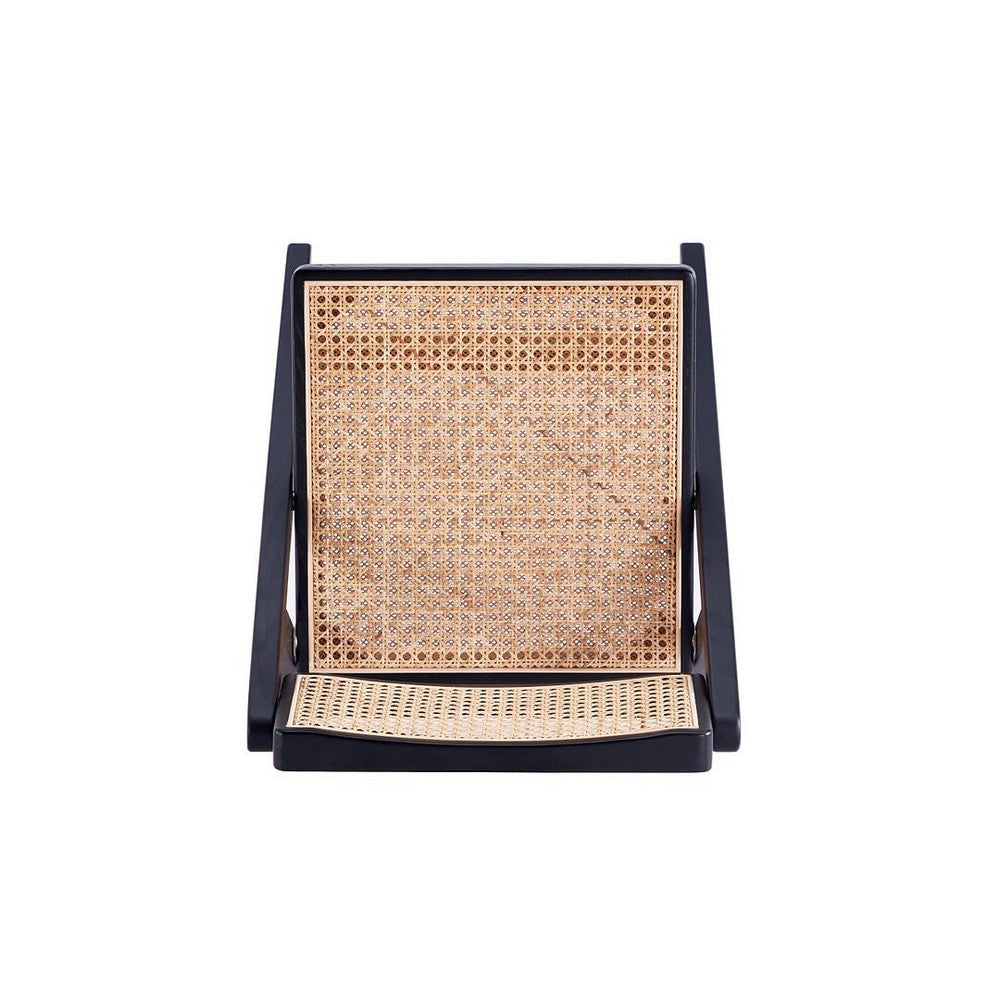 Pullman Folding Dining Chair in Black and Natural Cane - Set of 2 MHC-DCCA08-BK