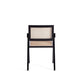 Hamlet Dining Arm Chair in Black and Natural Cane MHC-DCCA09-BK