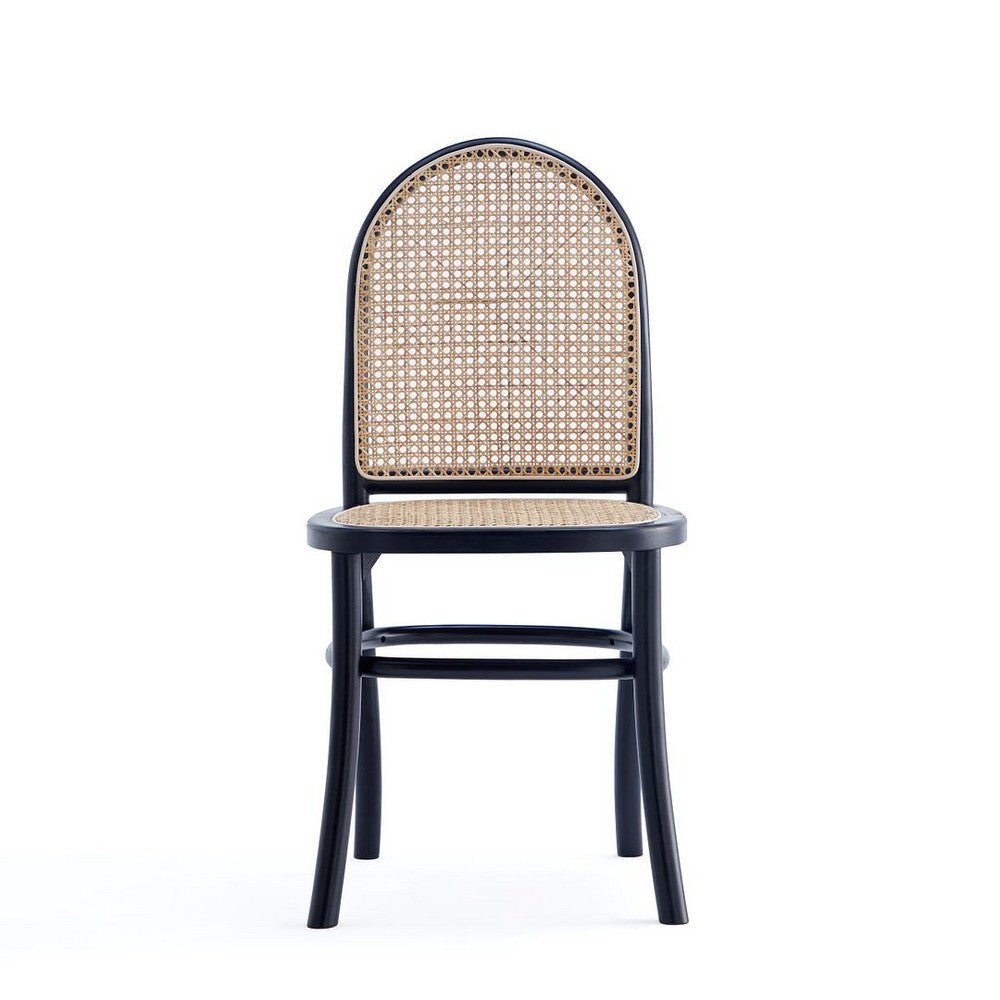 Paragon Dining Chair 2.0 in Black and Cane - Set of 2 MHC-DCCA12-BK