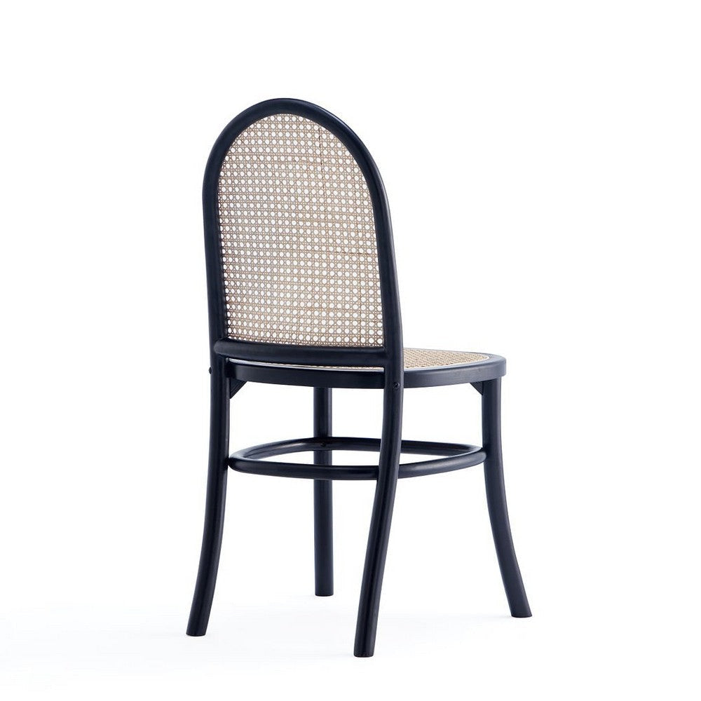 Paragon Dining Chair 2.0 in Black and Cane - Set of 2 MHC-DCCA12-BK