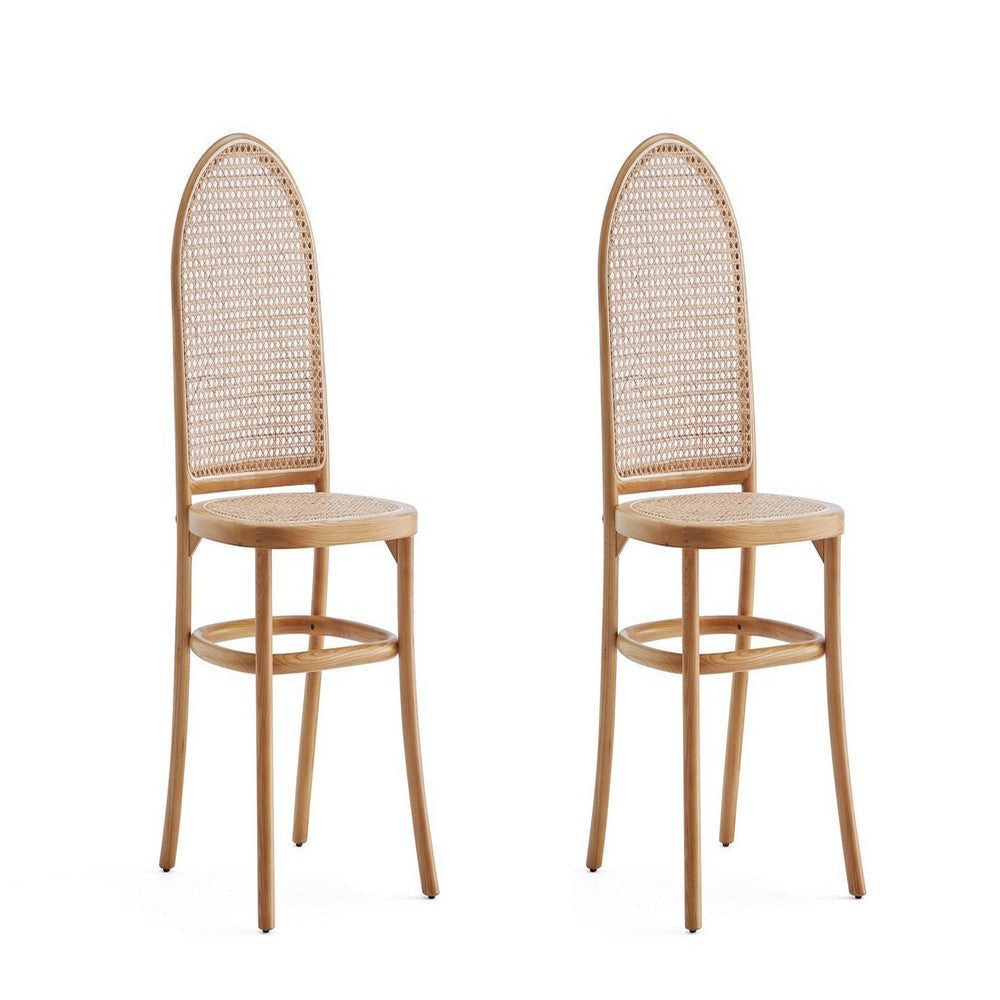 Paragon Dining Chair 2.0 in Nature and Cane - Set of 2