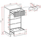 Granville Tall 23.62’’ Modern Narrow Dresser with 5 Full Extension Drawers in White MHC-DR-5001