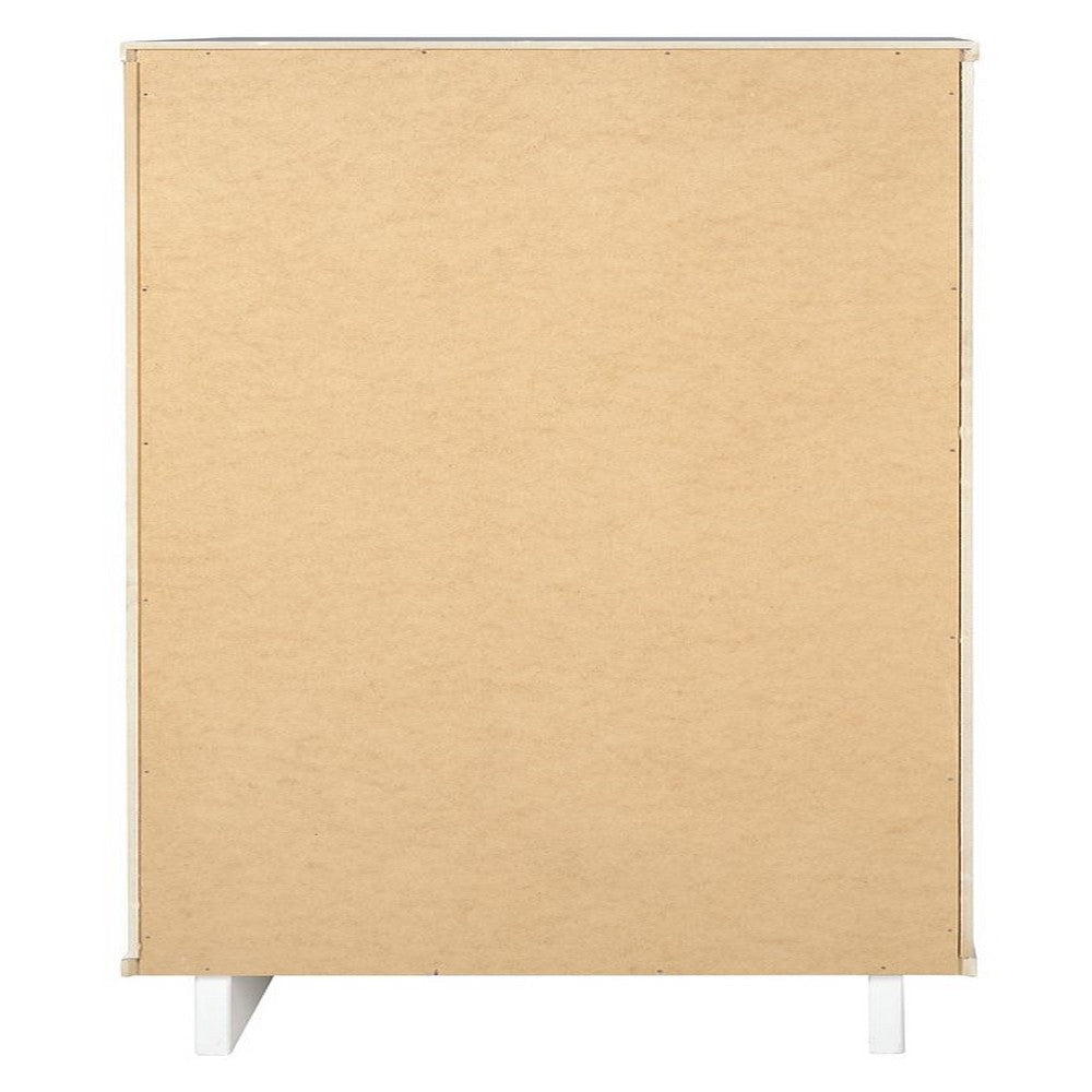 Granville Tall 23.62’’ Modern Narrow Dresser with 5 Full Extension Drawers in White MHC-DR-5001