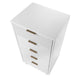 Granville Tall 23.62’’ Modern Narrow Dresser with 5 Full Extension Drawers in White MHC-DR-5001