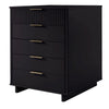 Granville Tall 23.62’’ Modern Narrow Dresser with 5 Full Extension Drawers in Black MHC-DR-5002