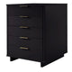 Granville Tall 23.62’’ Modern Narrow Dresser with 5 Full Extension Drawers in Black MHC-DR-5002