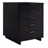 Granville Tall 23.62’’ Modern Narrow Dresser with 5 Full Extension Drawers in Black MHC-DR-5002