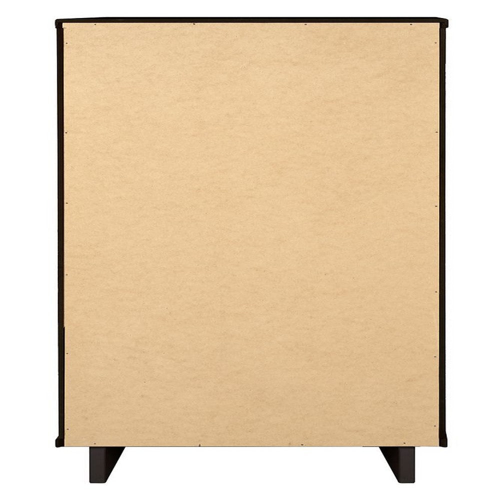 Granville Tall 23.62’’ Modern Narrow Dresser with 5 Full Extension Drawers in Black MHC-DR-5002