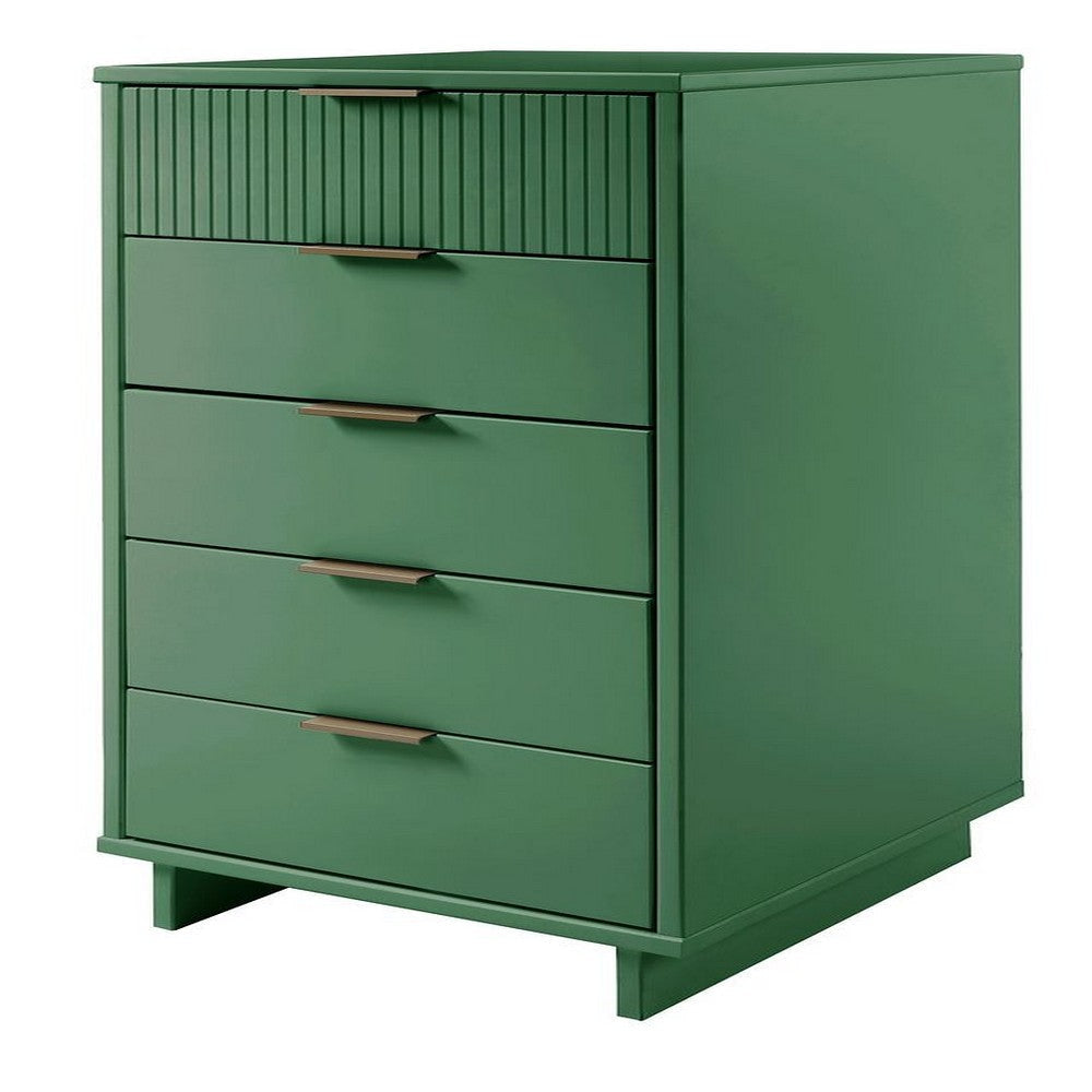 Granville Tall 23.62’’ Modern Narrow Dresser with 5 Full Extension Drawers in Sage Green MHC-DR-5003
