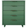 Granville Tall 23.62" Modern Narrow Dresser with 5 Full Extension Drawers in Sage Green